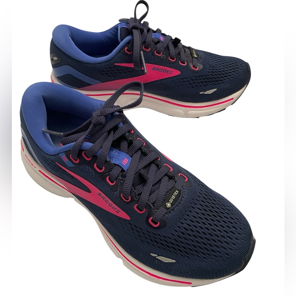 Brooks Womens Ghost 15 Dark Blue Running Shoes Size 6.5 Medium (B, M) - Picture 2 of 13